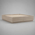 Letto matrimoniale 160 x 200 cm struttura in pannelli effetto rovere senza testiera con rete a doghe e gambe rinforzate